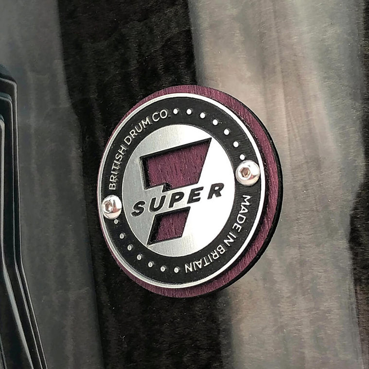 British Drum Company 'Super 7' 13" x 7" 10ply Purpleheart Snare Drum