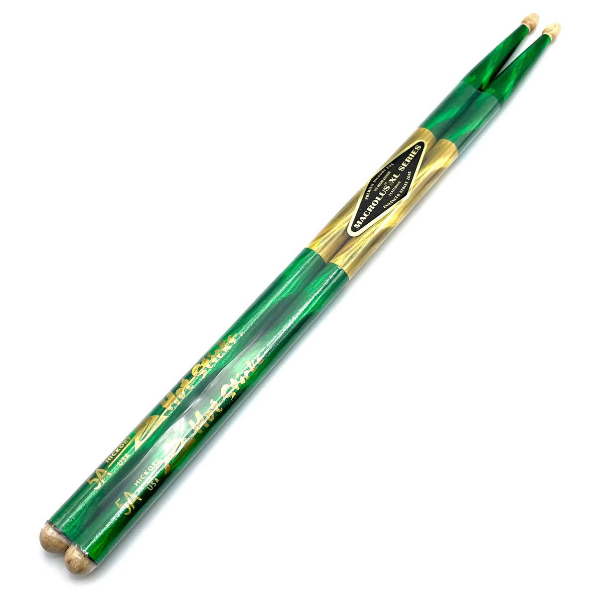 Hot Sticks Macrolus Drum Sticks - Green