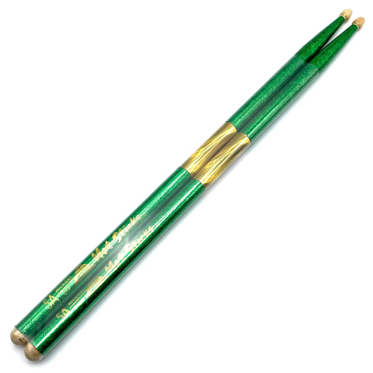 Hot Sticks Macrolus Drum Sticks - Green Sparkle
