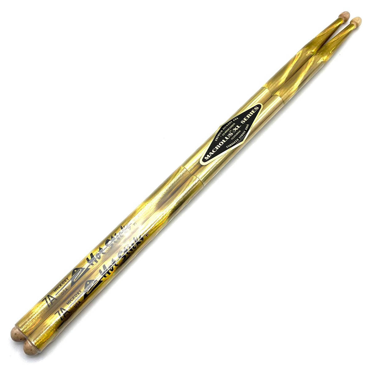 Hot Sticks Macrolus Drum Sticks - Gold