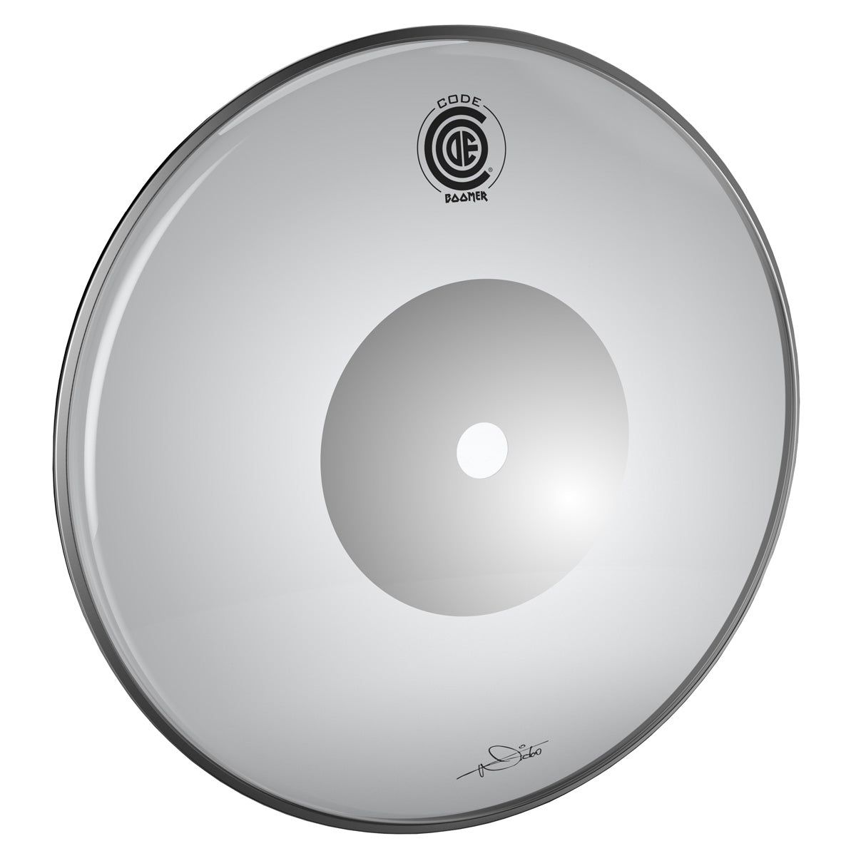 Code Nicko McBrain "Boomer" Drum Heads - Clear w/ Chrome Dot
