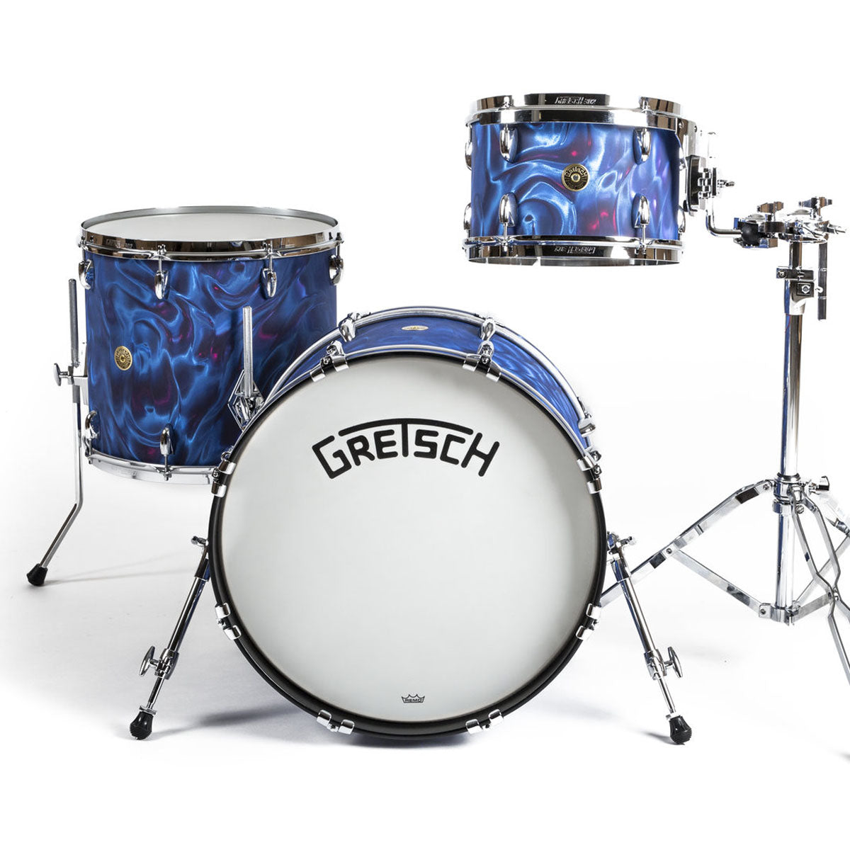 Gretsch USA Broadkaster Shell Pack in Peacock Satin Flame - 20"| 12"| 16"
