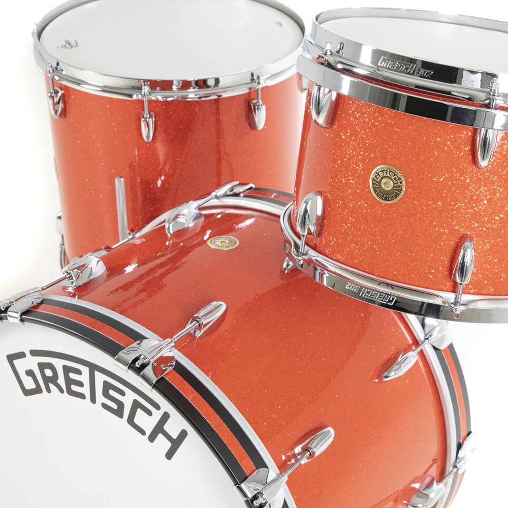 Gretsch USA Broadkaster Shell Pack in Tangerine Glass - 22"| 13"| 16"