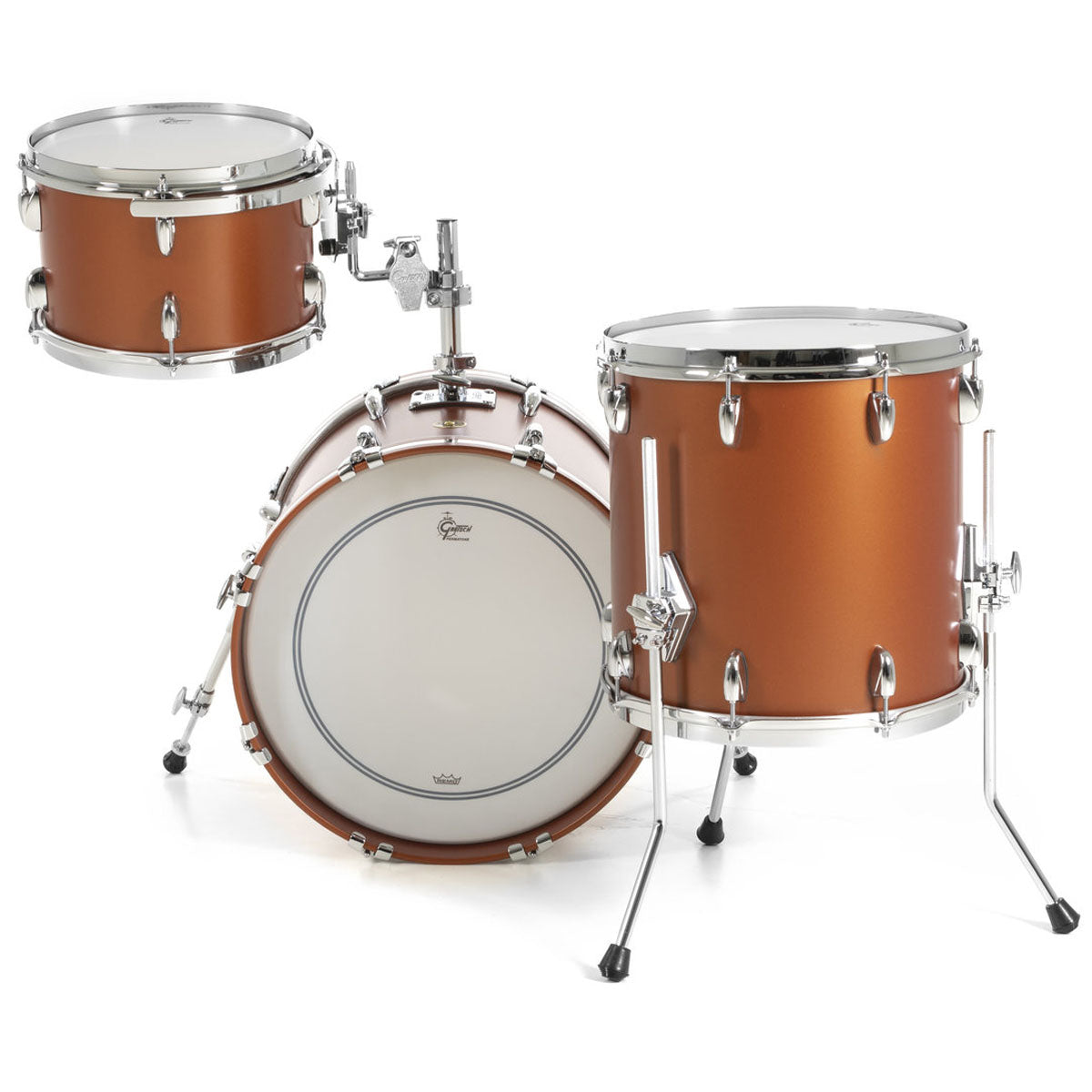 Gretsch USA Broadkaster Shell Pack in Satin Copper - 18"| 12"| 14"