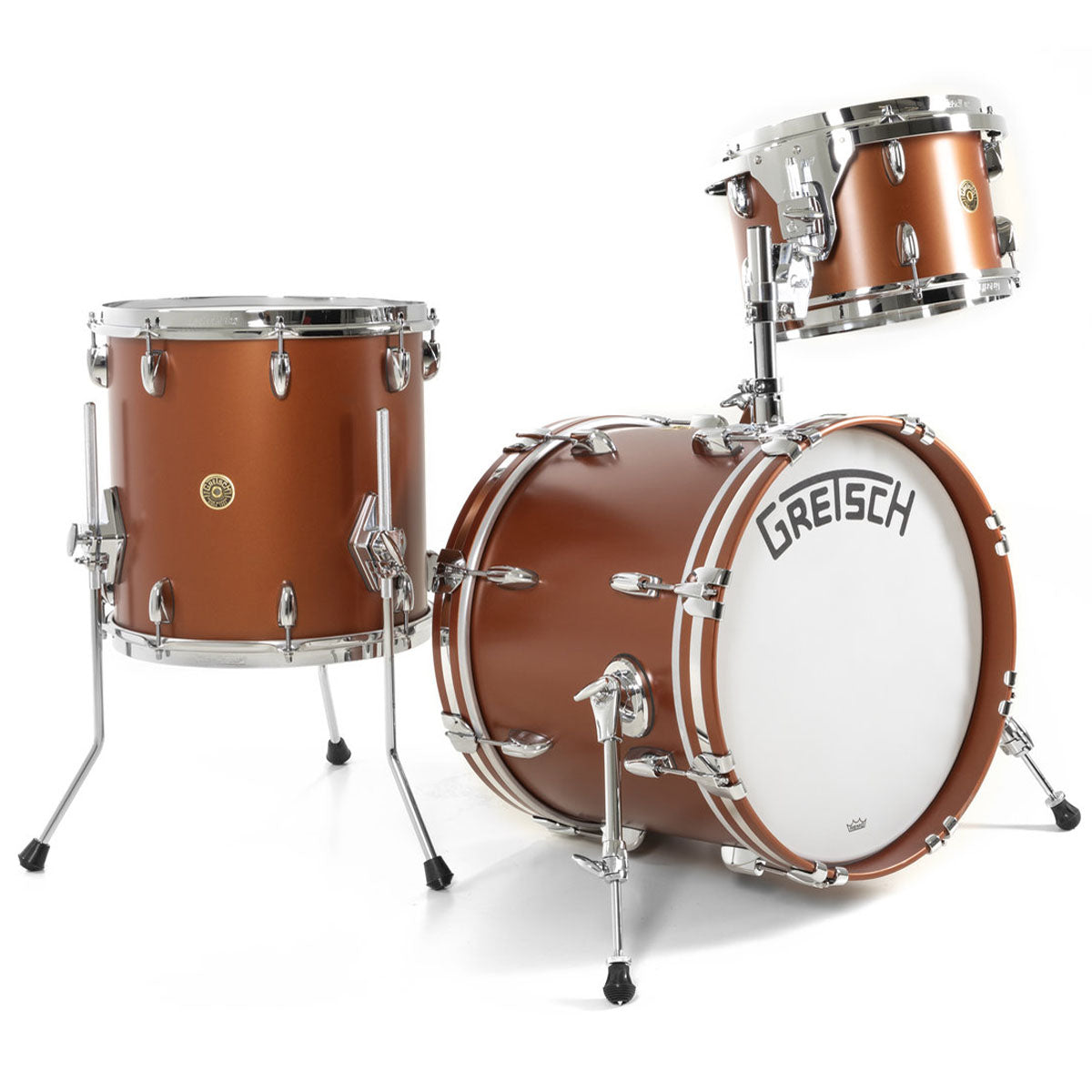 Gretsch USA Broadkaster Shell Pack in Satin Copper - 18"| 12"| 14"