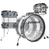Ludwig USA Vistalite 50th Anniversary Shell Pack in Clear/Silver Sparkle