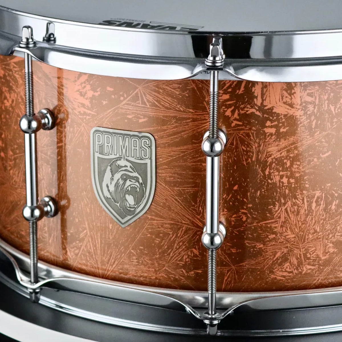 Primas Custom Shop 14"x6.5" White Oak/Padauk Snare Drum in Crystal Copper