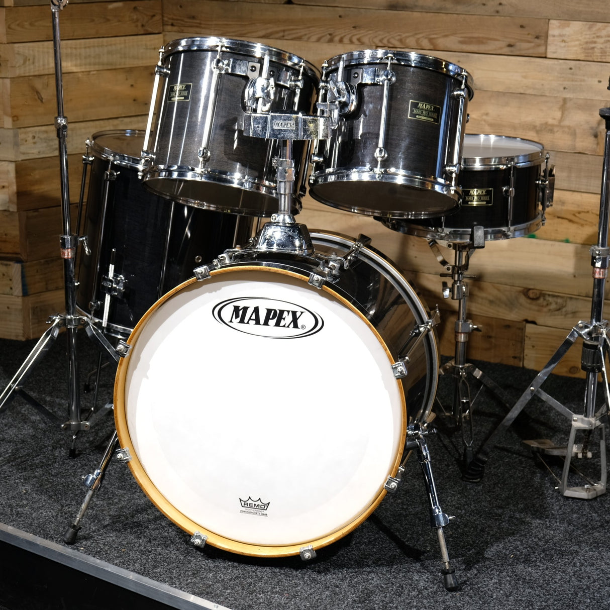 Pre-Owned Mapex Mars Pro Series Drum Kit in Trans Midnight Black