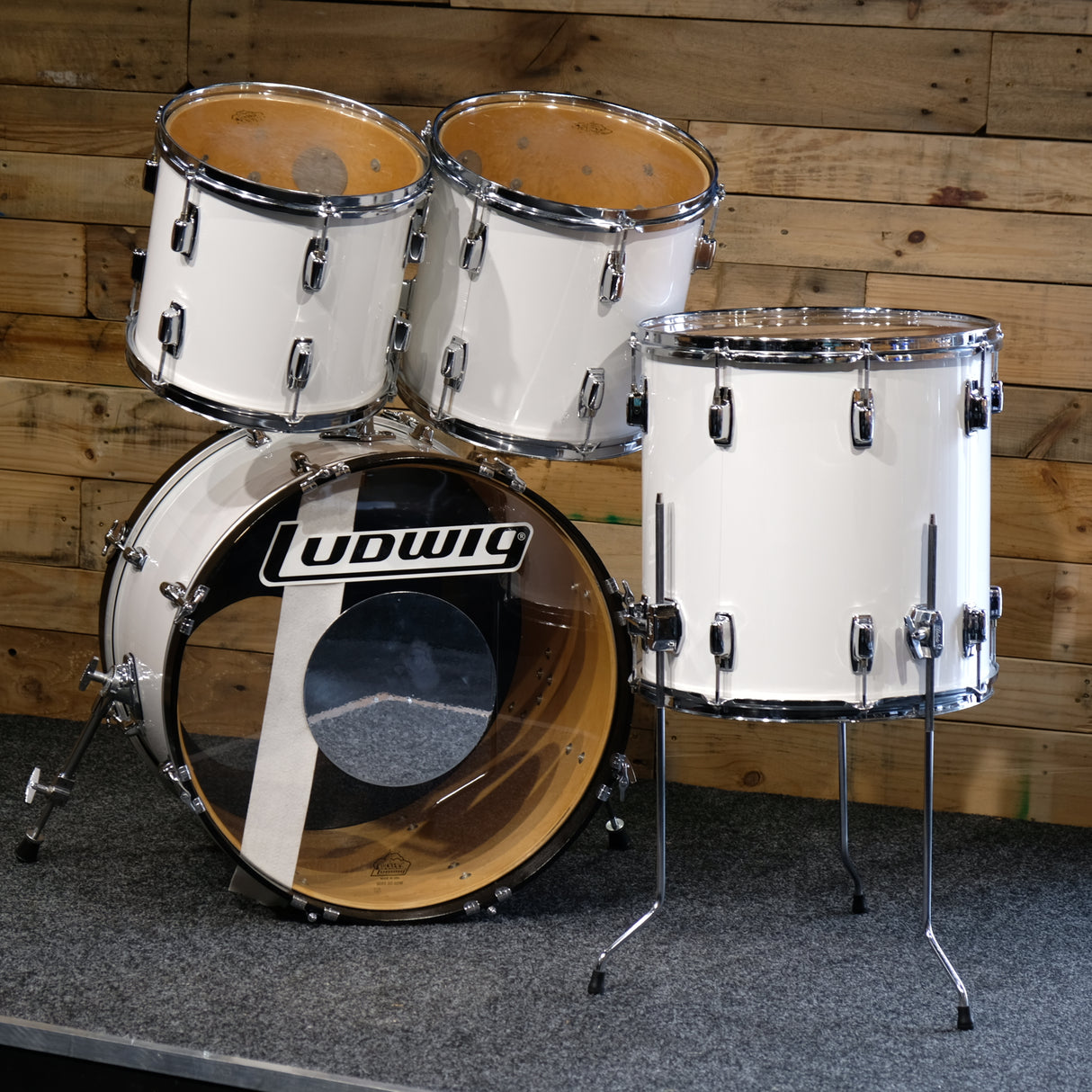 Pre-Owned Ludwig Rocker 4 Piece Shell Pack in White