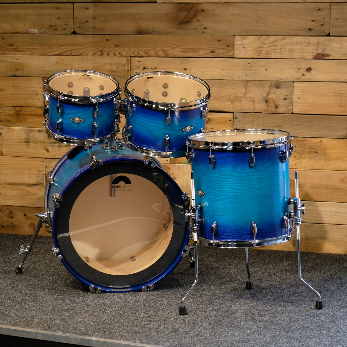 Pre-Owned British Drum Company Legend Club 20 Shell Pack in Fistral Blue