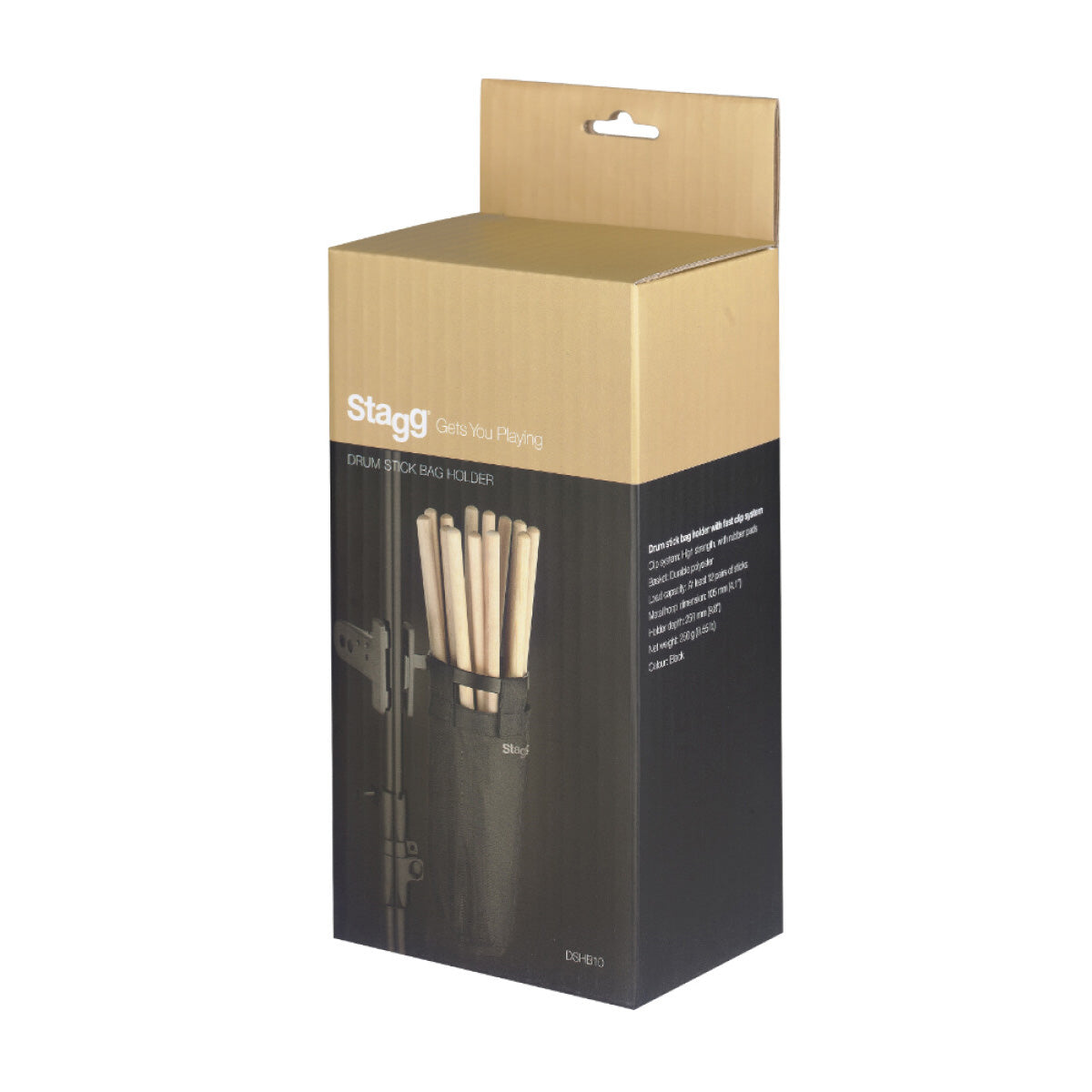 Stagg Clip-On Drumstick Bag Holder for Multiple Pairs