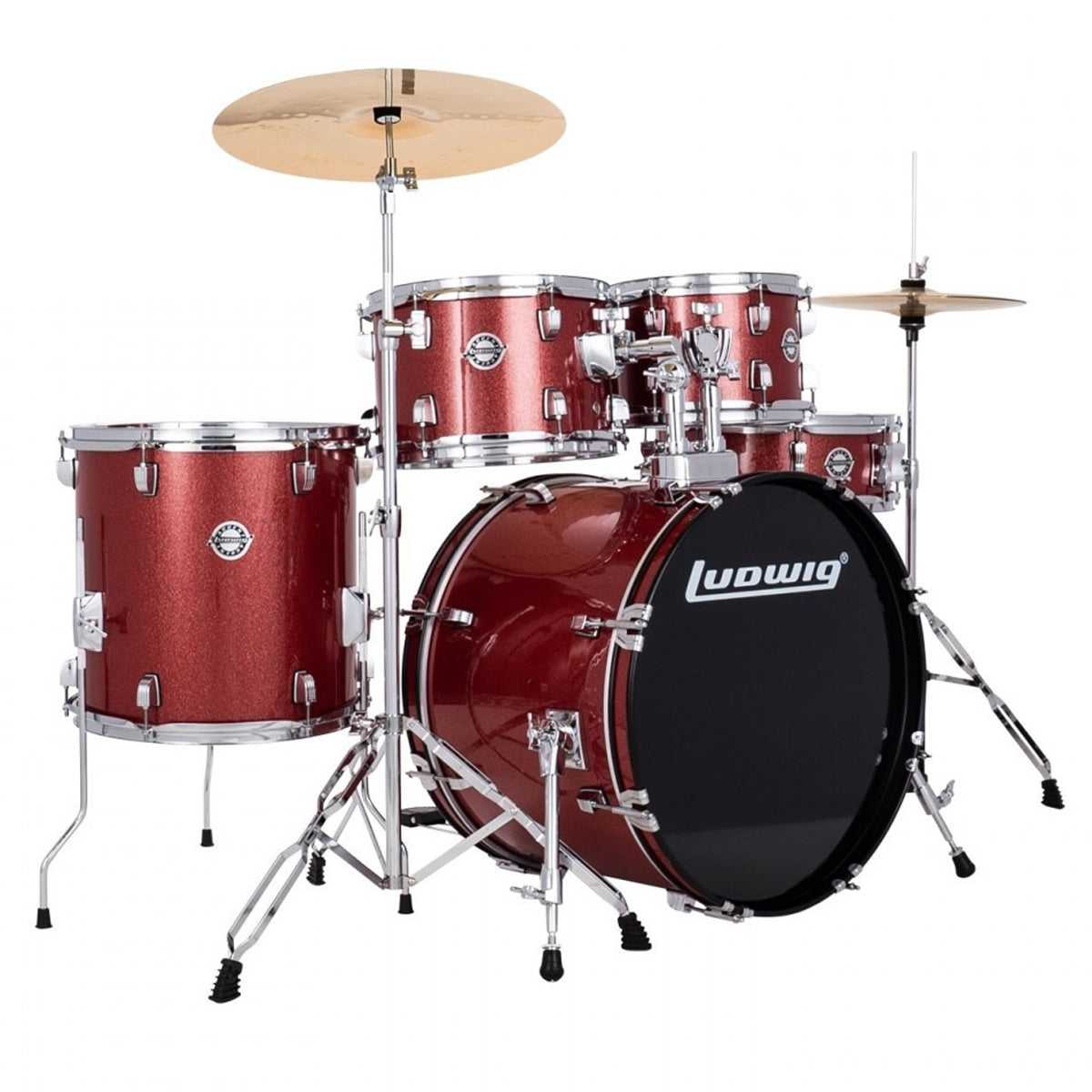 Ludwig Accent 5pc Drum Kit inc. Cymbals - 20" Bass Drum