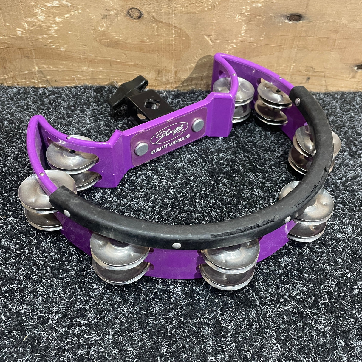 Pre-Owned Stagg Drum Set Tambourine in Purple