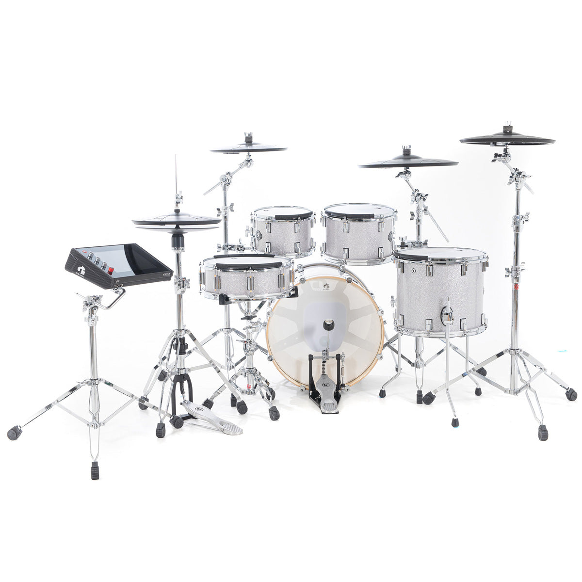 Gewa G9 Pro 5 SE Electronic Drum Kit in Silver Sparkle