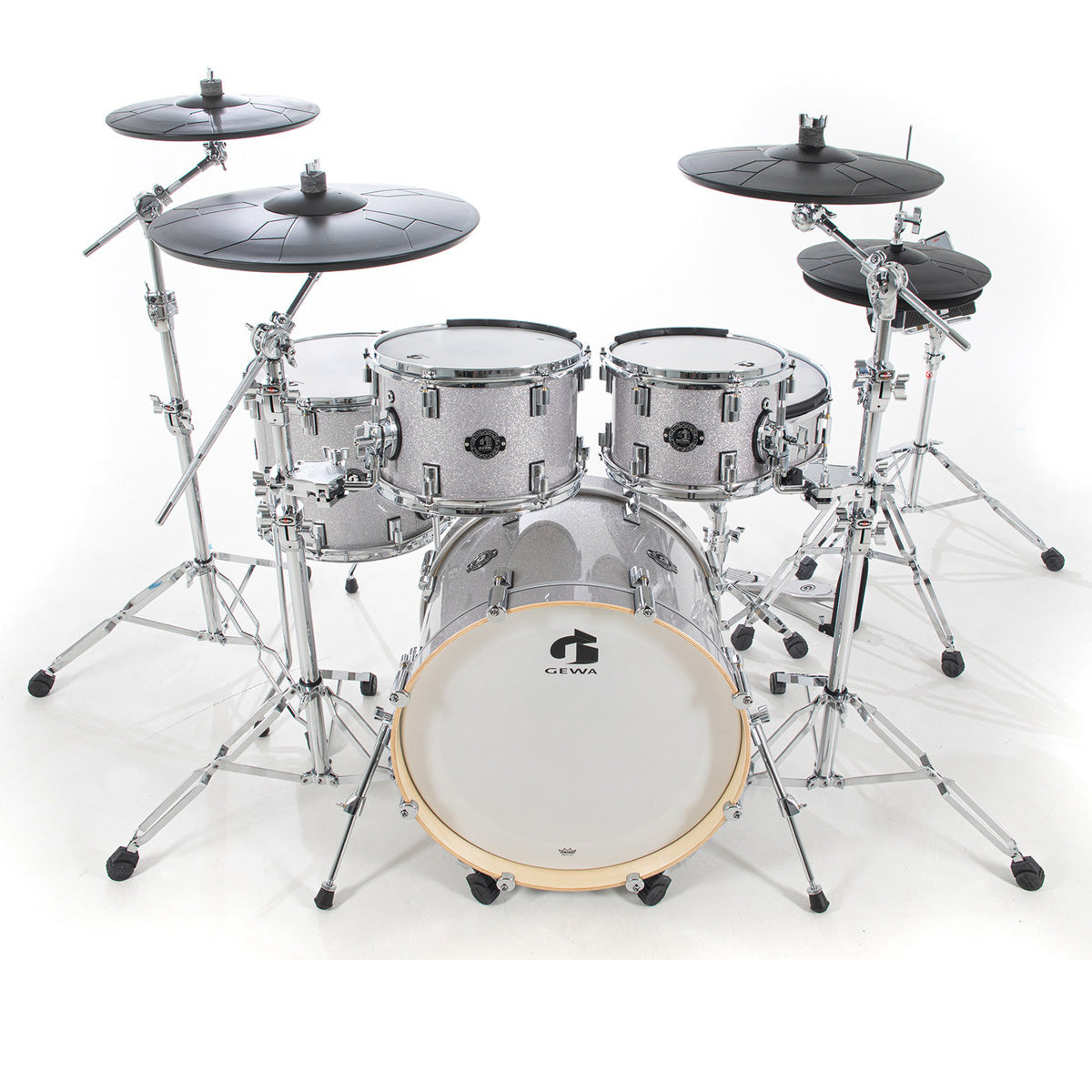 Gewa G9 Pro 5 SE Electronic Drum Kit in Silver Sparkle