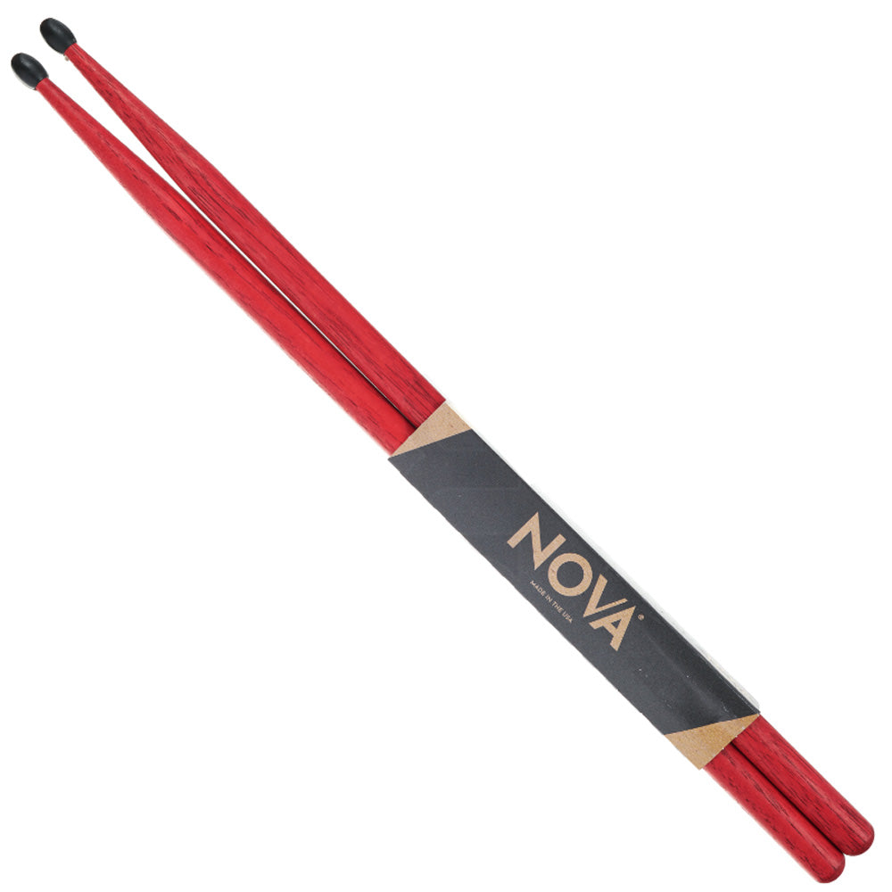 Vic Firth NOVA 5A in Red - Black Nylon Tip Drum Sticks