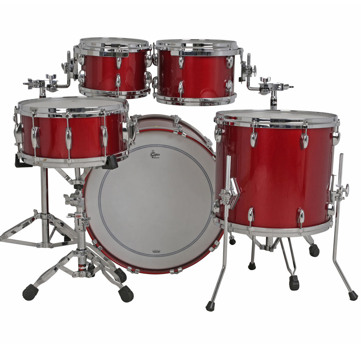 Gretsch USA Custom Shell Pack in Candy Apple Red Gloss - 22"| 10"| 12"| 16"| 14" SD