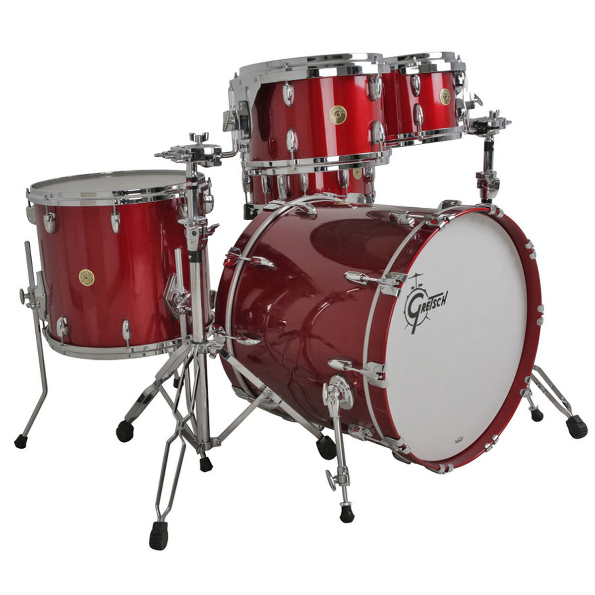 Gretsch USA Custom Shell Pack in Candy Apple Red Gloss - 22"| 10"| 12"| 16"| 14" SD