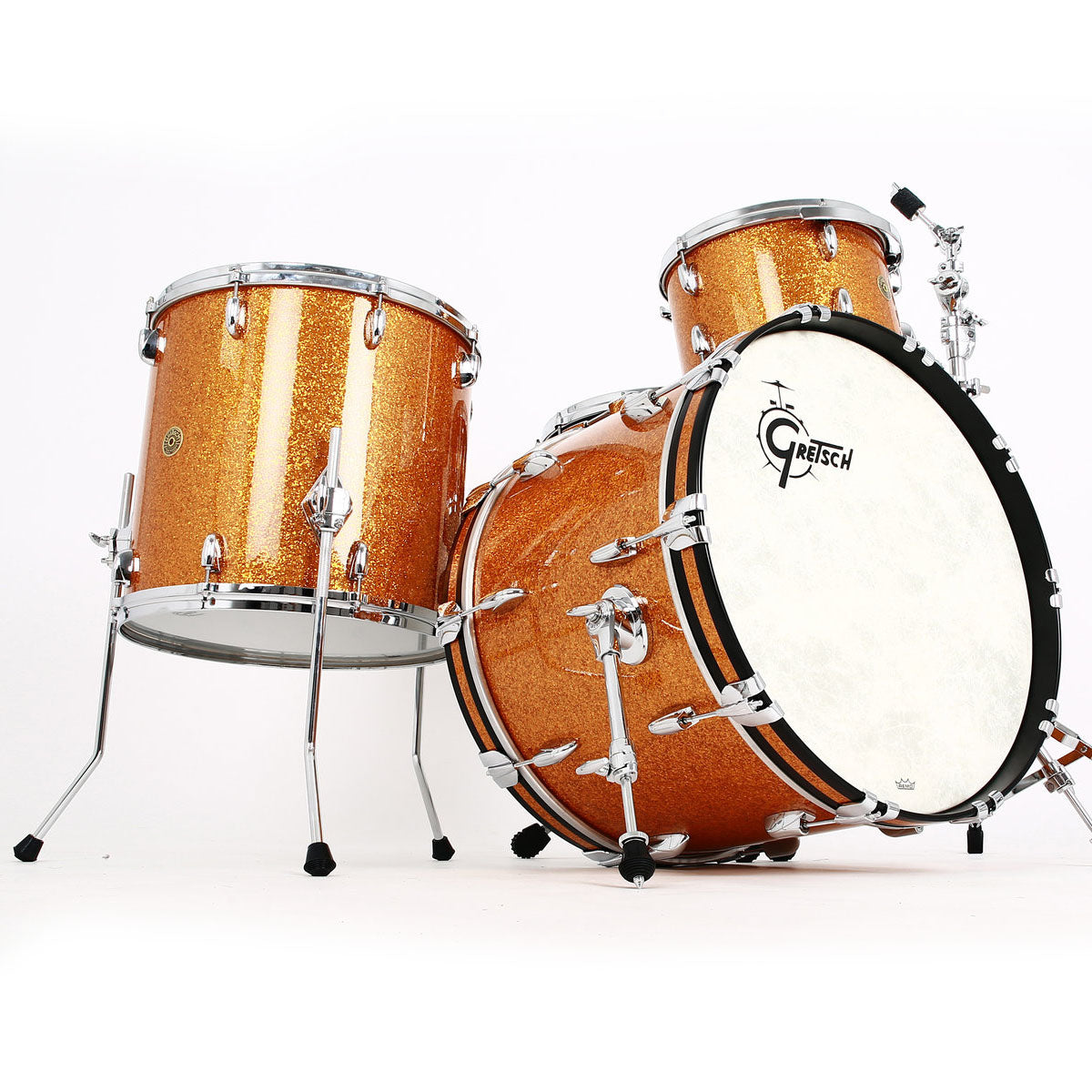 Gretsch USA Custom Shell Pack in Gold Glass - 22"| 12"| 16"| 14" SD