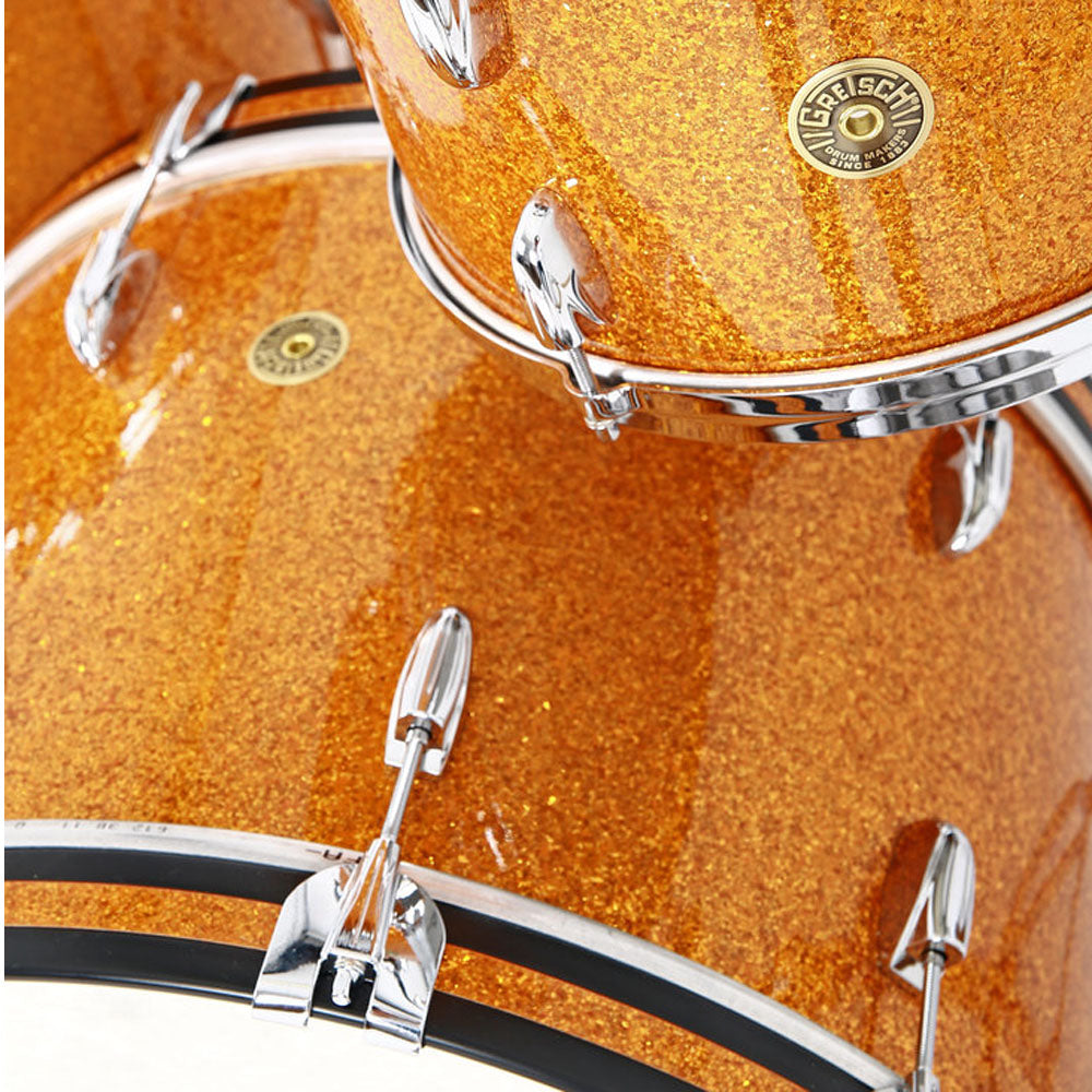 Gretsch USA Custom Shell Pack in Gold Glass - 22"| 12"| 16"| 14" SD