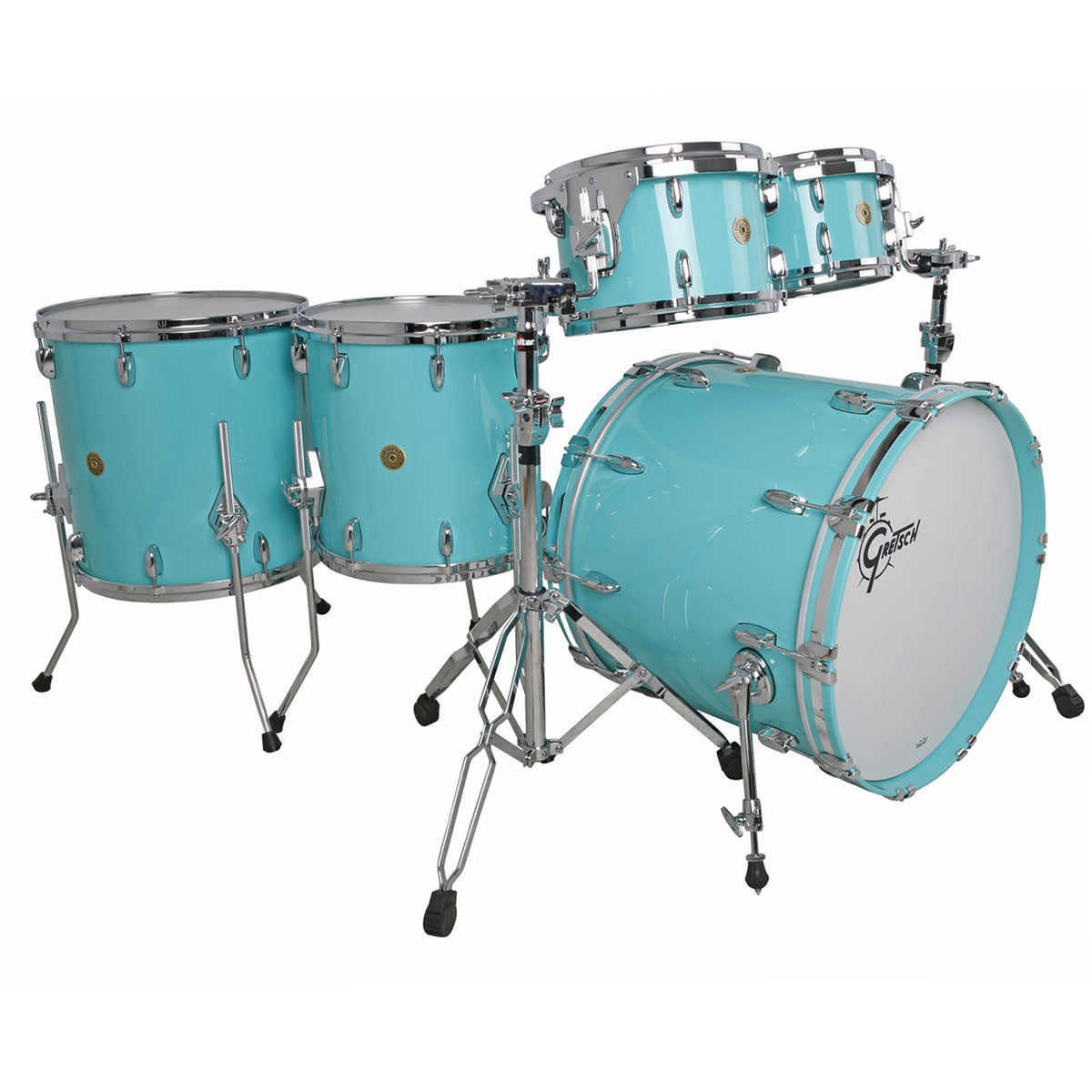 Gretsch USA Custom Shell Pack in Sea Foam Green Gloss - 22"| 10"| 12"| 14"| 16"