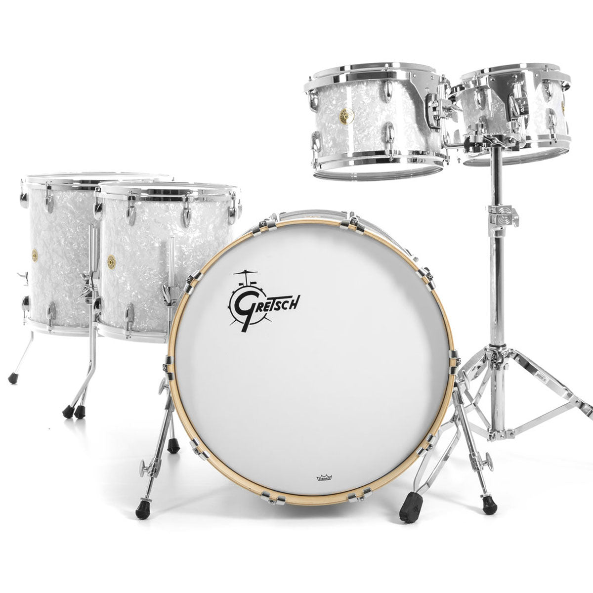 Gretsch USA Custom Shell Pack in White Marine Pearl - 22"| 10"| 12"| 14"| 16"