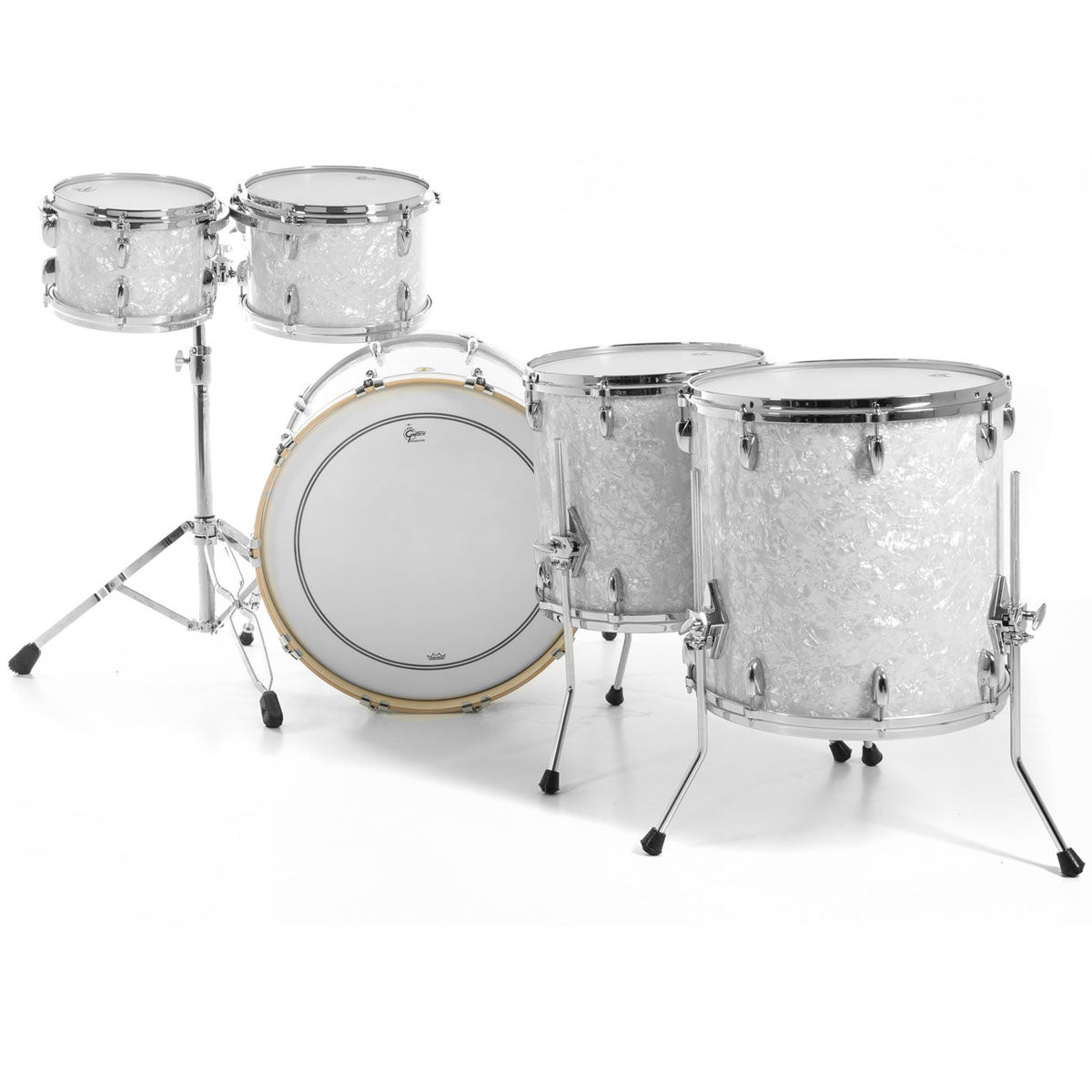 Gretsch USA Custom Shell Pack in White Marine Pearl - 22"| 10"| 12"| 14"| 16"