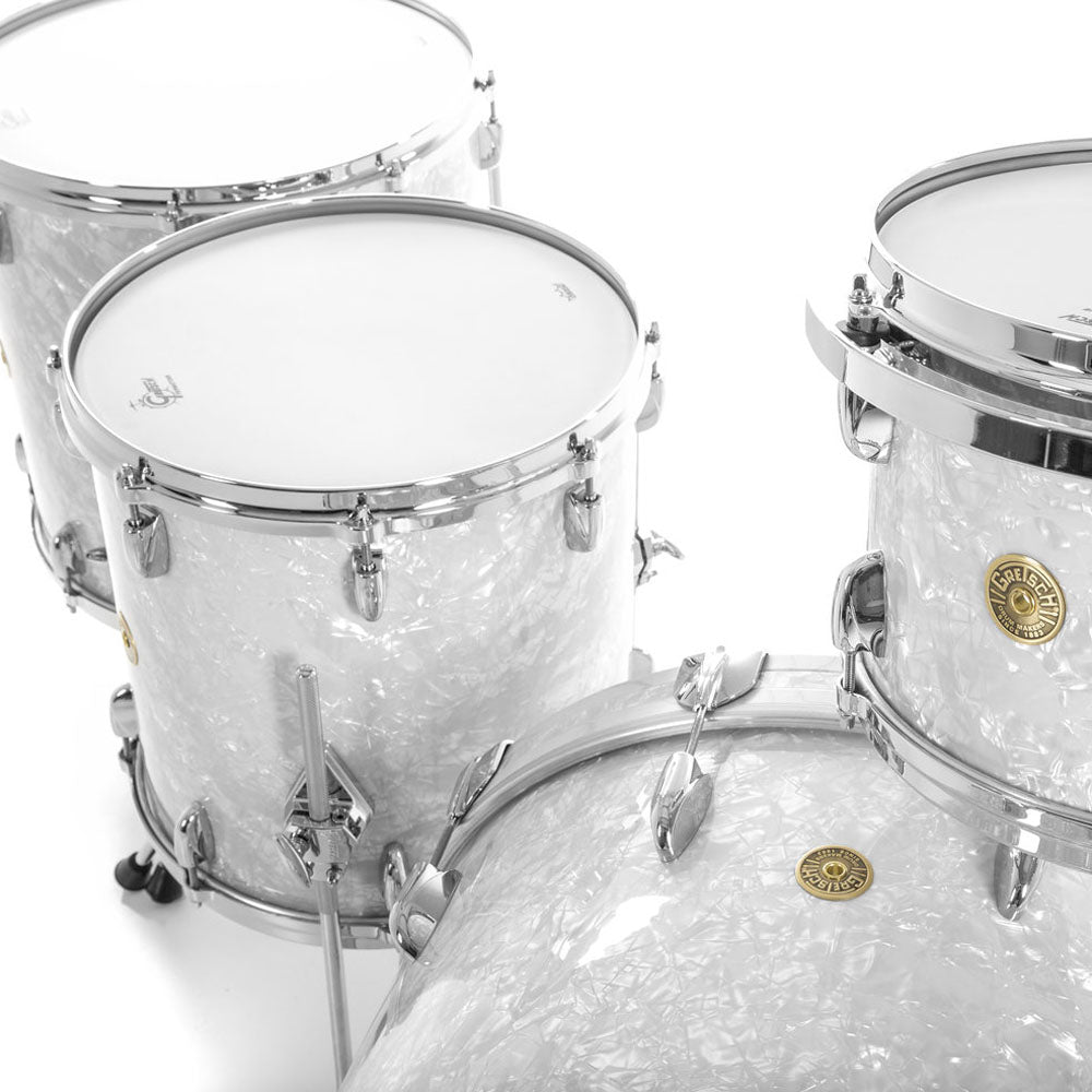 Gretsch USA Custom Shell Pack in White Marine Pearl - 22"| 10"| 12"| 14"| 16"