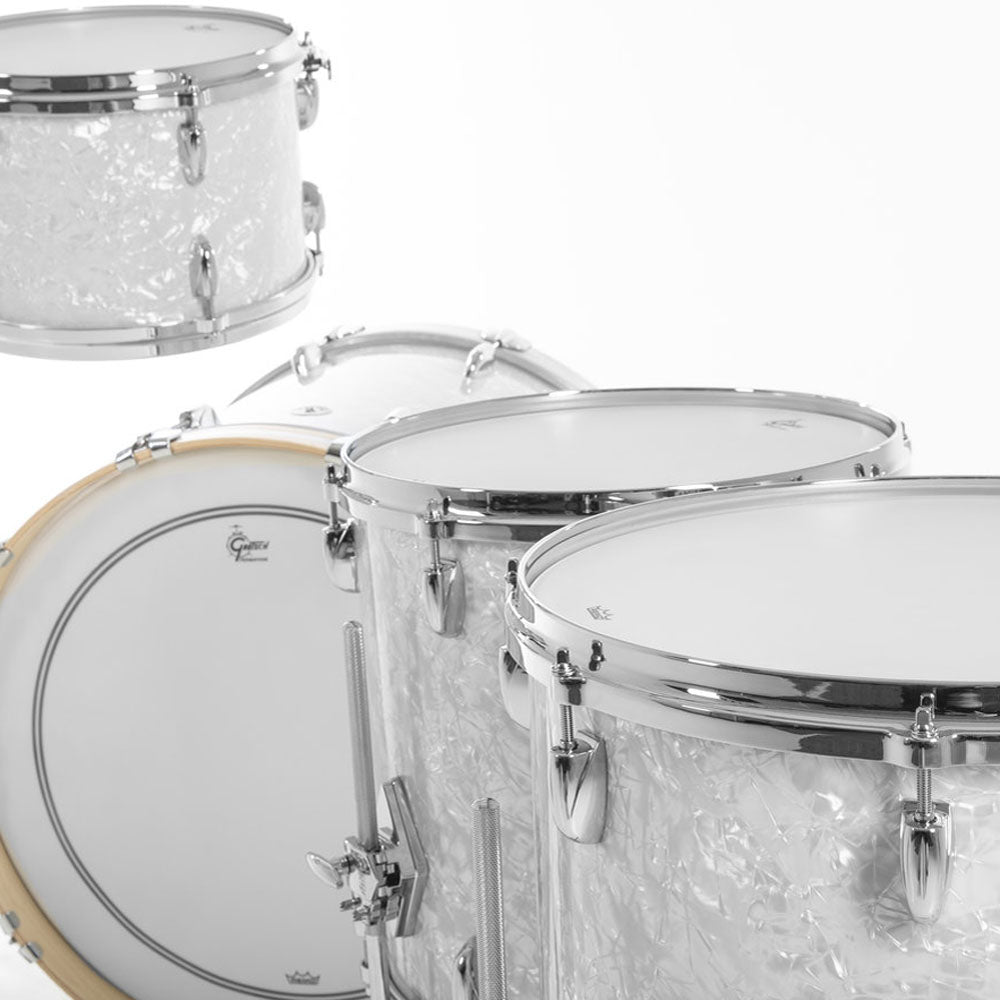 Gretsch USA Custom Shell Pack in White Marine Pearl - 22"| 10"| 12"| 14"| 16"