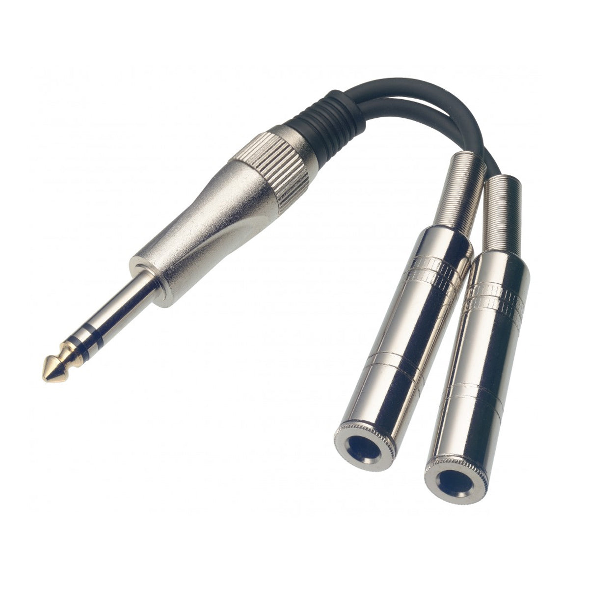 Stagg Audio Adapters - 1 Stereo 1/4" Jack To x2 Mono 1/4" Jack Sockets (1 Per Pack)