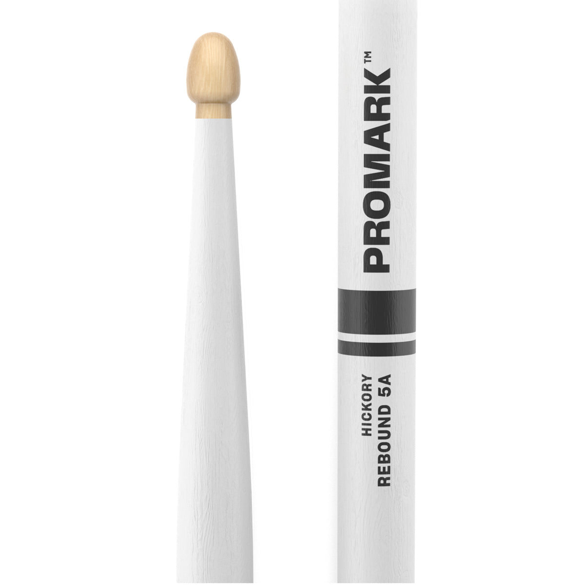 Pro-Mark Rebound 5A Hickory in White - Wood Tip