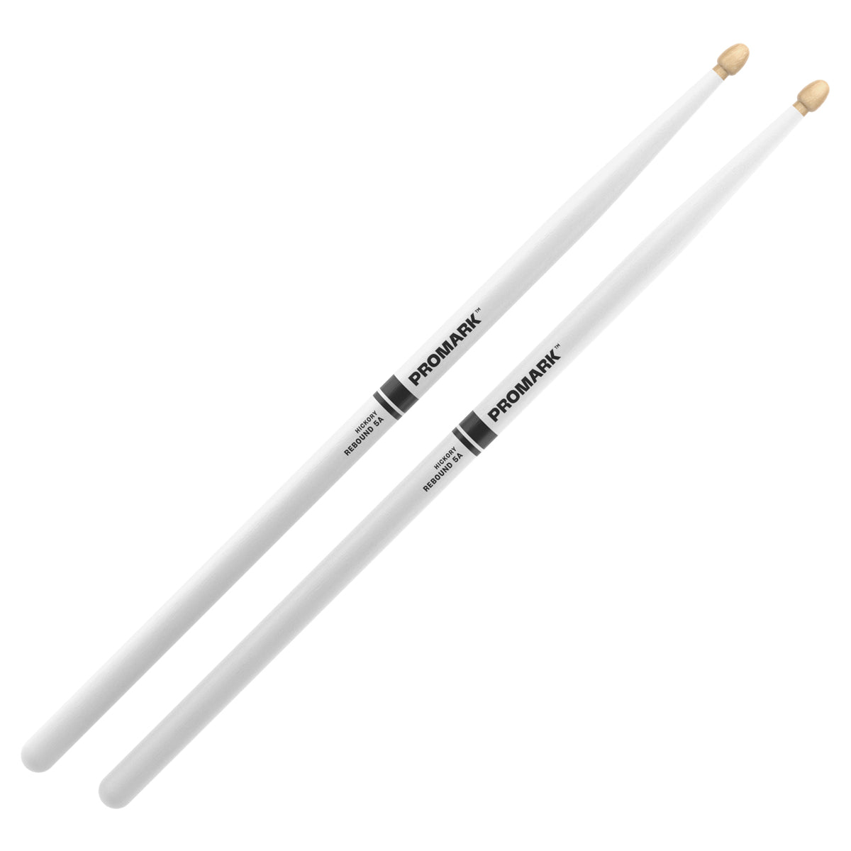 Pro-Mark Rebound 5A Hickory in White - Wood Tip
