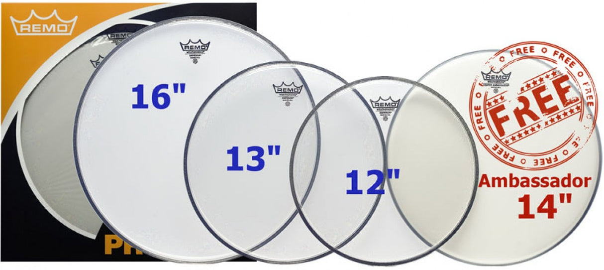 Remo Emperor ProPacks - Clear