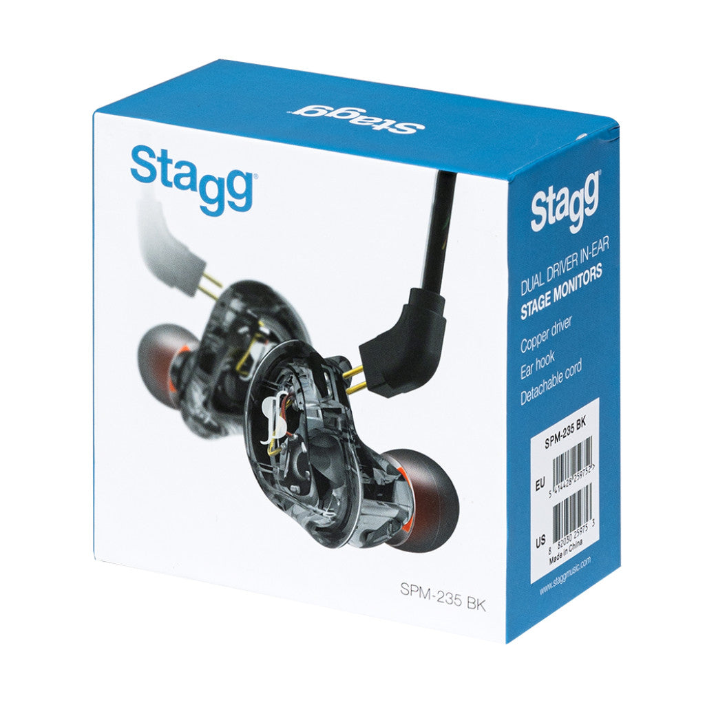 Stagg Dual-Driver In-Ear Monitors in Black