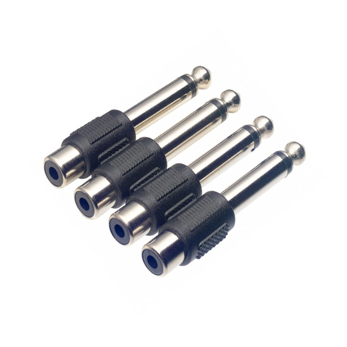 Stagg Audio Adapters - Phono (RCA) Socket To 1/4" Jack Plug (Pack of 4)