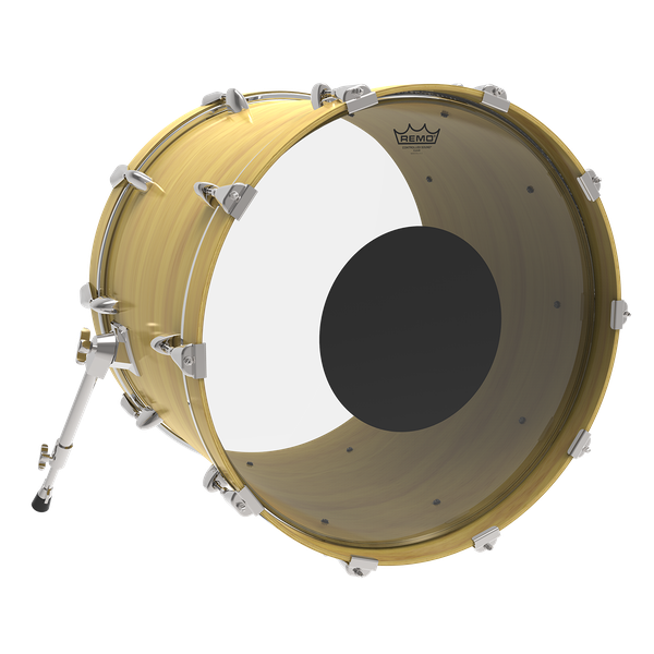 Remo Controlled Sound Bass Drum - Clear Black Dot (CS Dot)