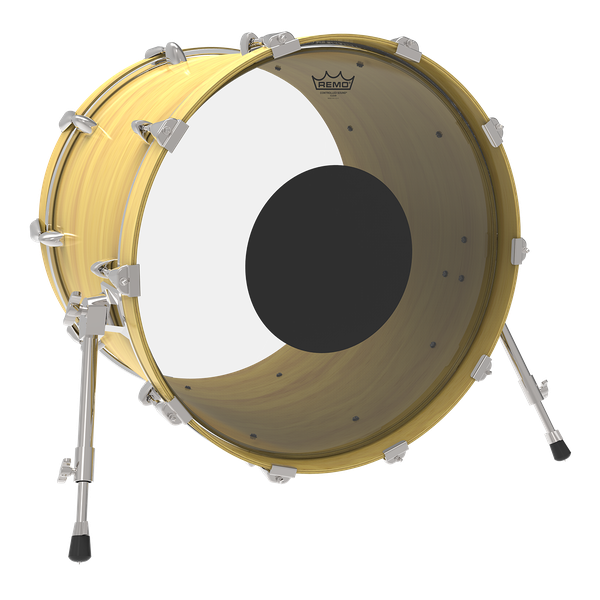 Remo Controlled Sound Bass Drum - Clear Black Dot (CS Dot)