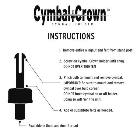 Cymbal Crown 6mm Cymbal Holder