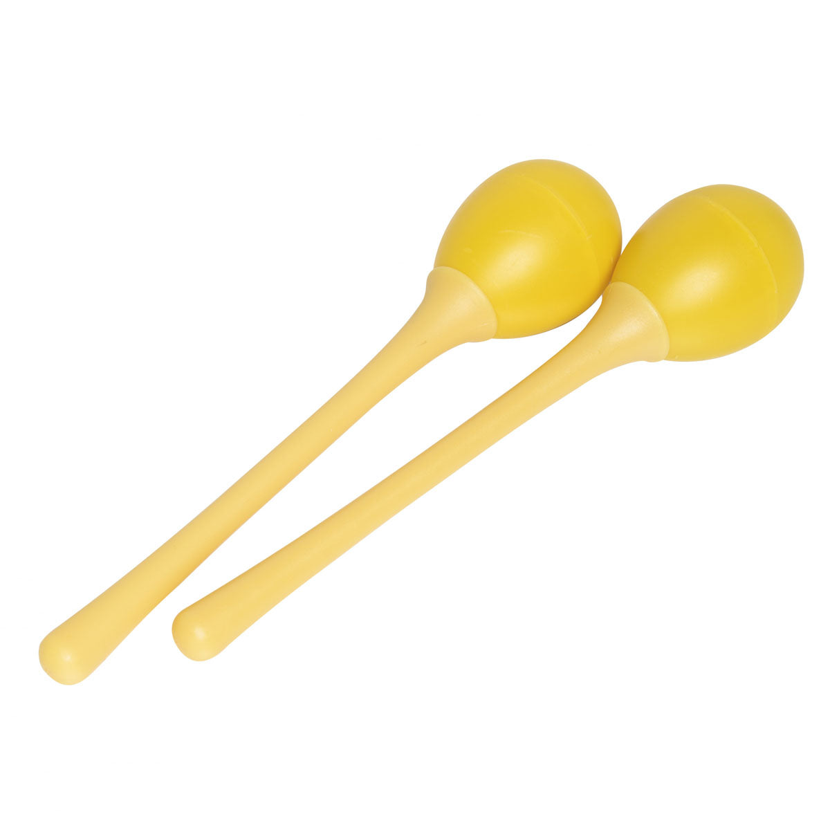 Stagg Egg Maracas with Long Handle in Yellow (Pack of 2) 45g