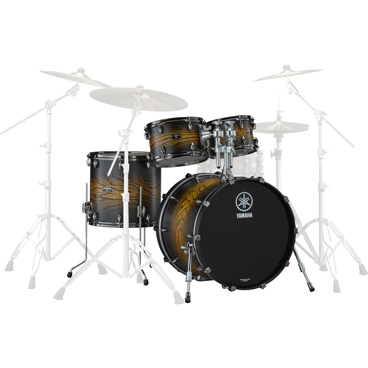 Yamaha Live Custom Hybrid Oak Rock Drum Kit - 10",12",16",22" - Earth Sunburst