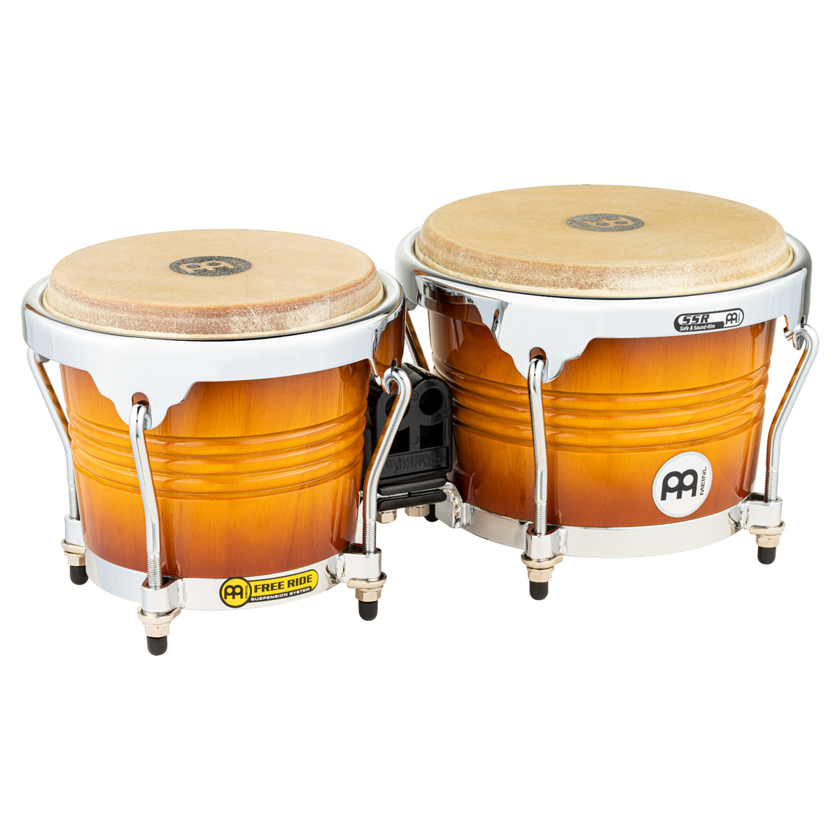 Meinl Marathon Exclusive Series Bongo in Gold Amber Sunburst - 6 ¾" + 8"