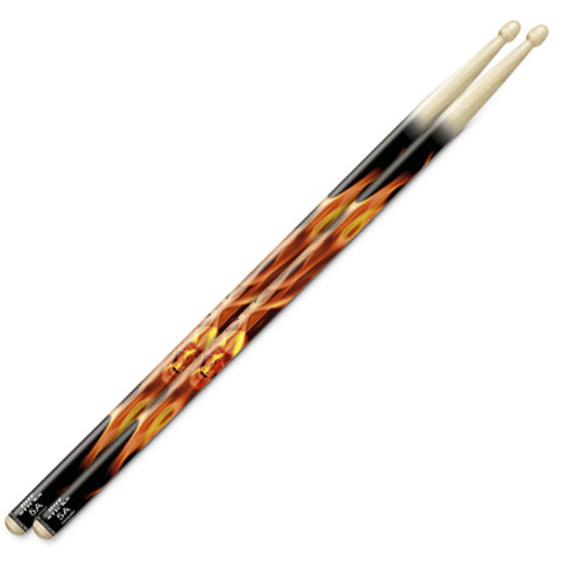 Hot Sticks Artisticks Drum Sticks - Flaming Skull