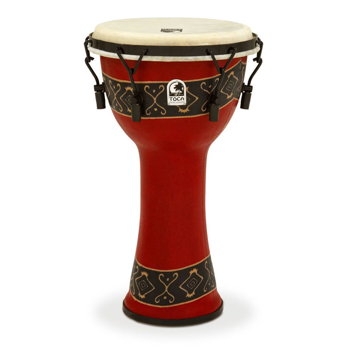 Toca Freestyle Mechanically Tuned 10’’ Djembe in Bali Red