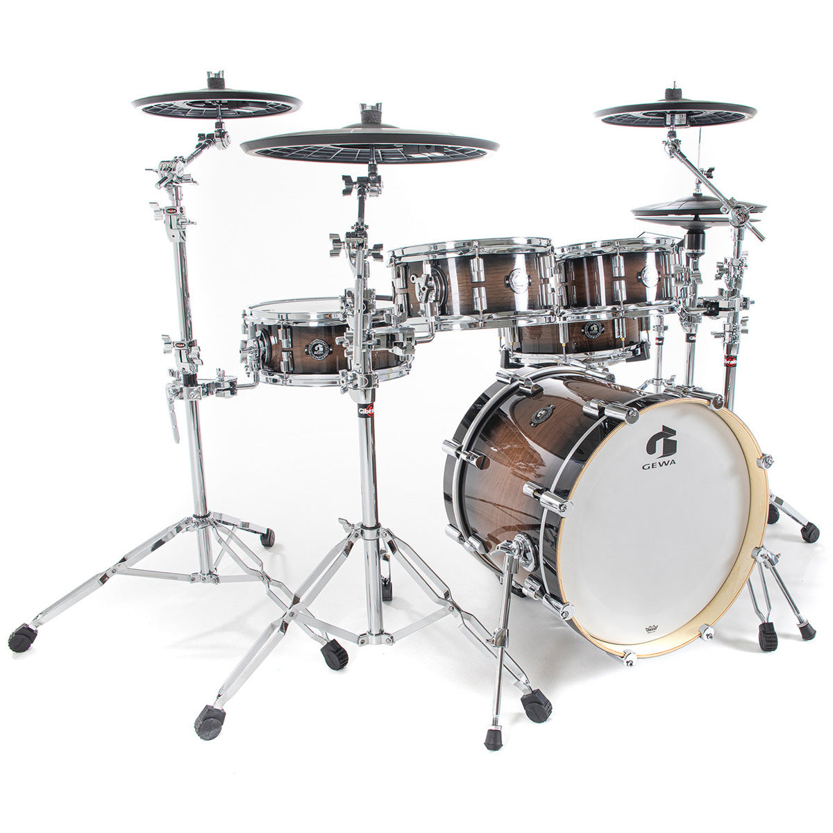 Gewa G9 Club 5 Electronic Drum Kit in Walnut Burst Gloss