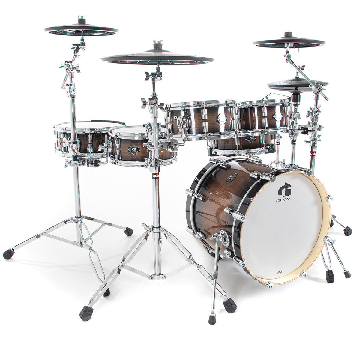 Gewa G9 Club 6 Electronic Drum Kit in Walnut Burst Gloss