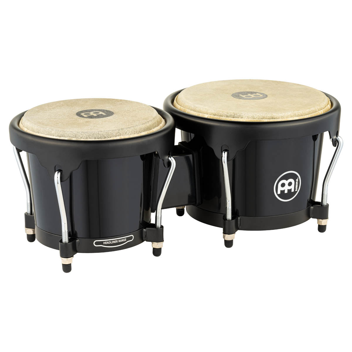 Meinl Journey Series Acrylic Bongo in Black - 6 ½" + 7 ½"