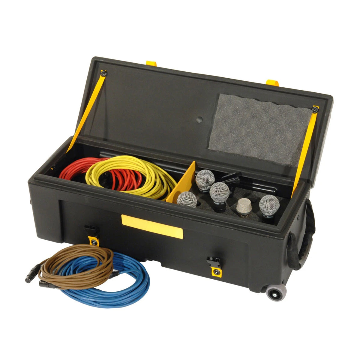 Hardcase Microphone Case for 12 Mics + Cables