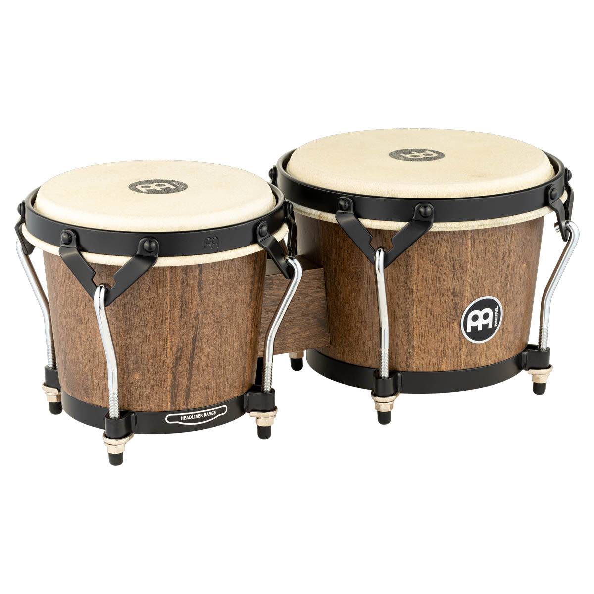 Meinl Headliner Series Bongo in Walnut Brown - 6 ¾" + 8" (Traditional Rim)