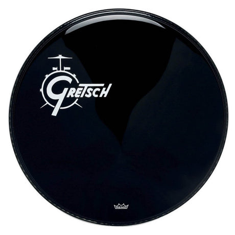 Gretsch USA Bass Drum Logo Heads - Ebony Ambassador