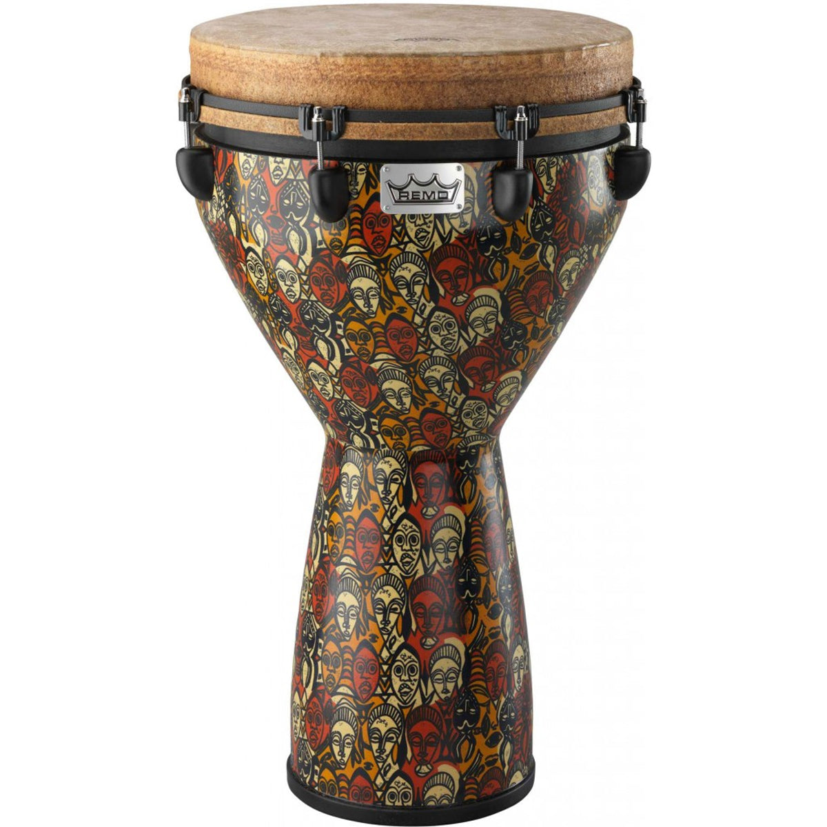 Remo 14" Mondo Leon Mobley Signature Djembe - Multi Mask